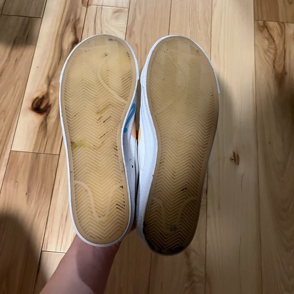 Nike x Mayumi Yamase Blazer Low '77 Sneakers Distressed Painted White Multicolor - Picture 5 of 12